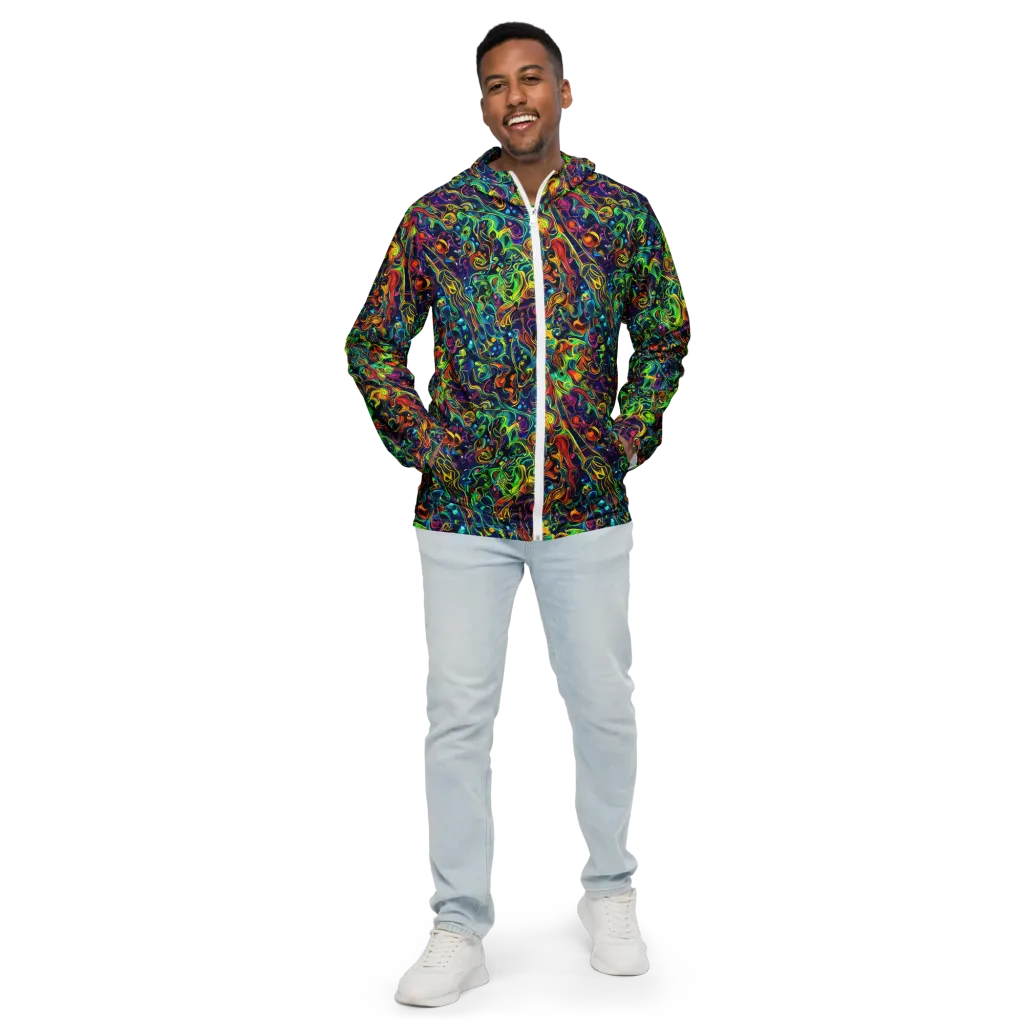 Liquid Kaleidoscope on Men's Windbreaker — Front