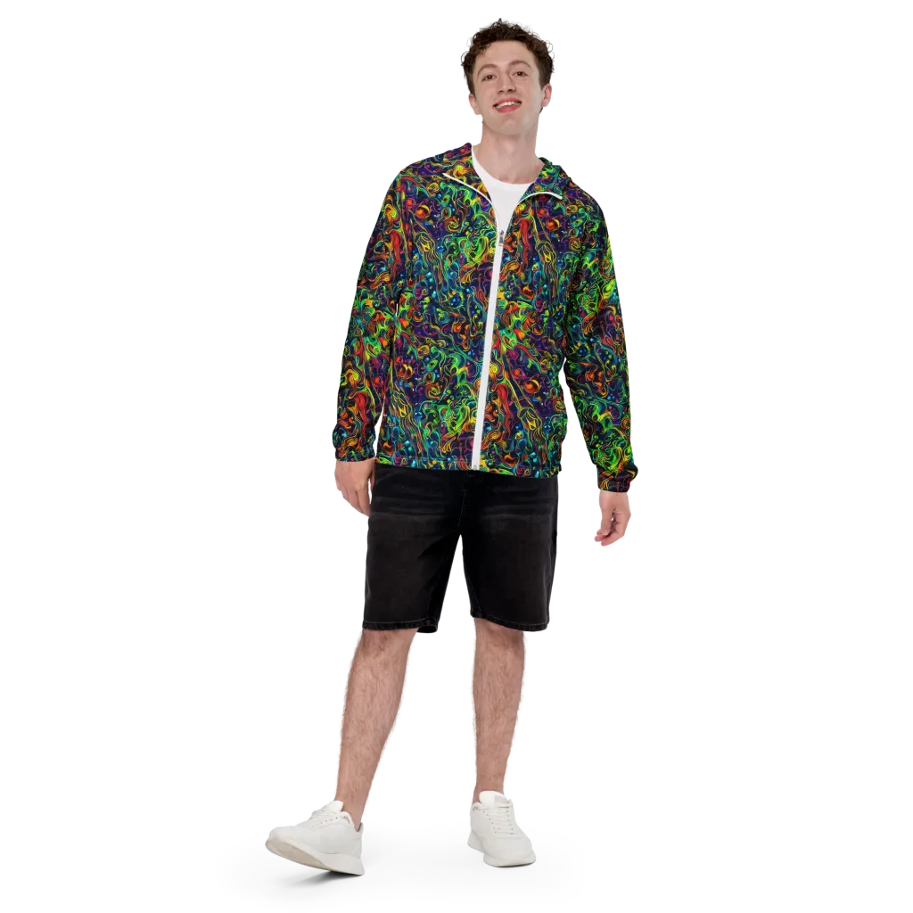 Liquid Kaleidoscope on Men's Windbreaker — Front