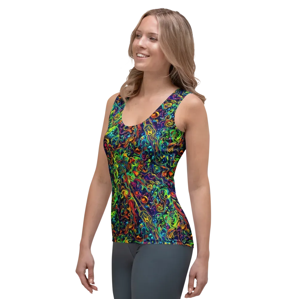 Liquid Kaleidoscope on Women's Tank Top — Left Front