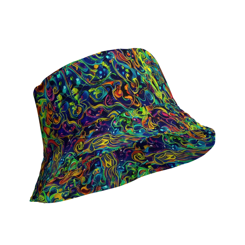 Liquid Kaleidoscope on Reversible Bucket Hat — Product details Outside