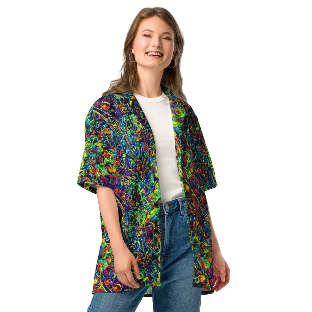 Liquid Kaleidoscope on Button Shirt — Front