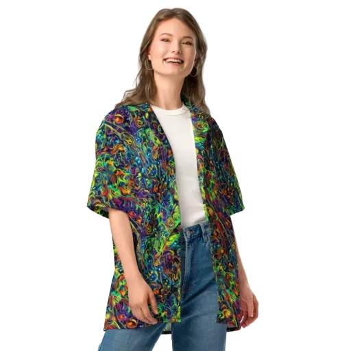 Liquid Kaleidoscope on a Button Shirt