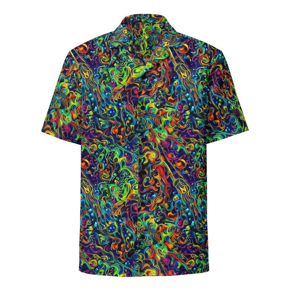 Liquid Kaleidoscope on Button Shirt — Front