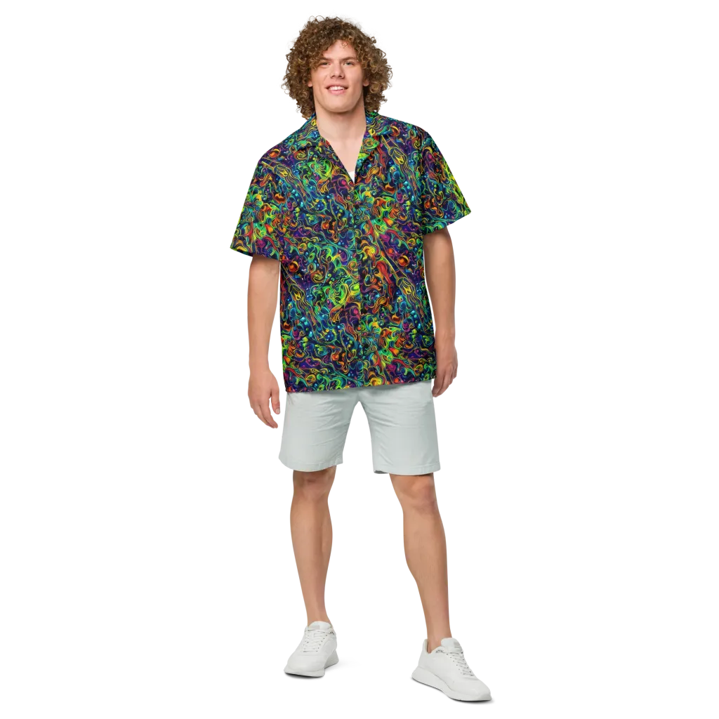 Liquid Kaleidoscope on Button Shirt — Front