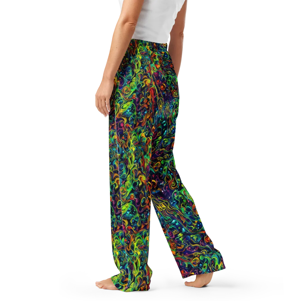 Liquid Kaleidoscope on Women's Pajama Pants — Left
