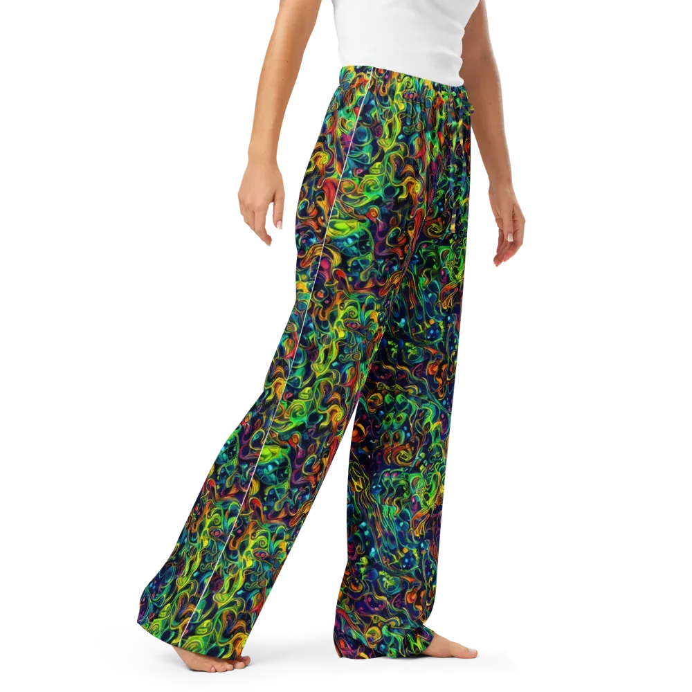 Liquid Kaleidoscope on Women's Pajama Pants — Right Front