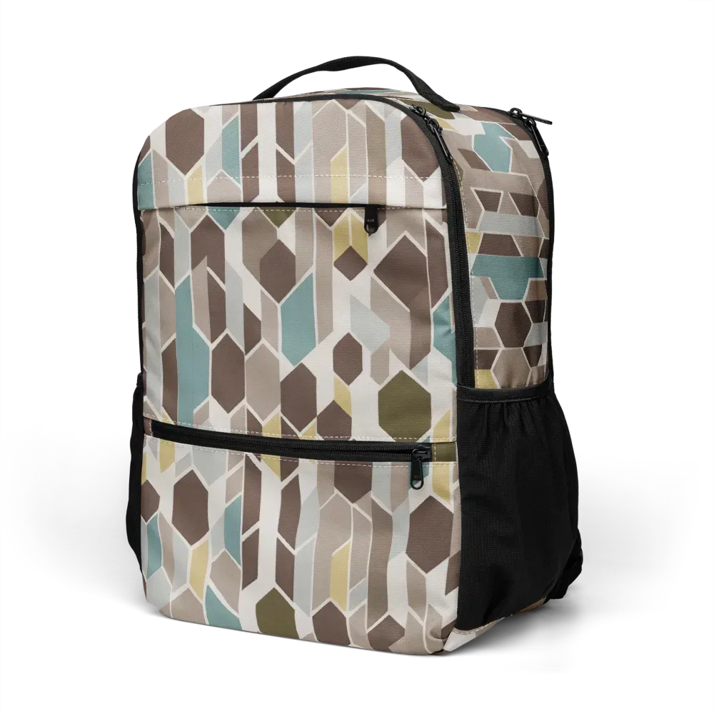 Cocoa Geometry on Utility Backpack — Left Front