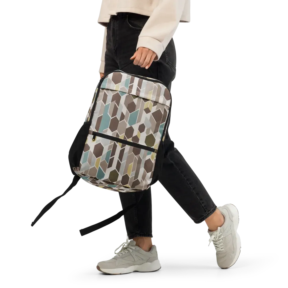 Cocoa Geometry on Utility Backpack — Front