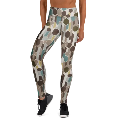 Cocoa Geometry on a Yoga Leggings