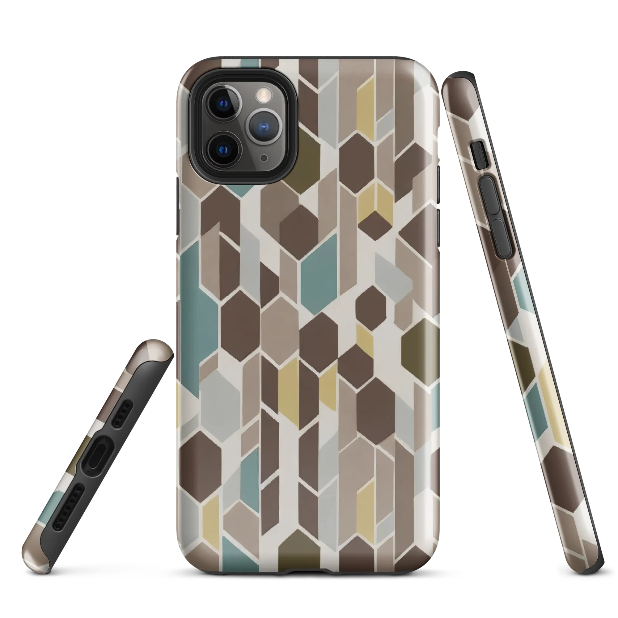 Cocoa Geometry on Tough Case for iPhone® — Front