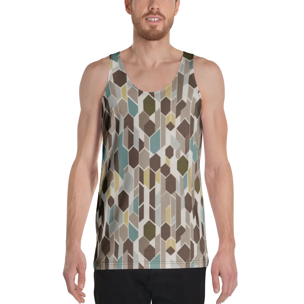 Cocoa Geometry on Men's Tank Top — Front