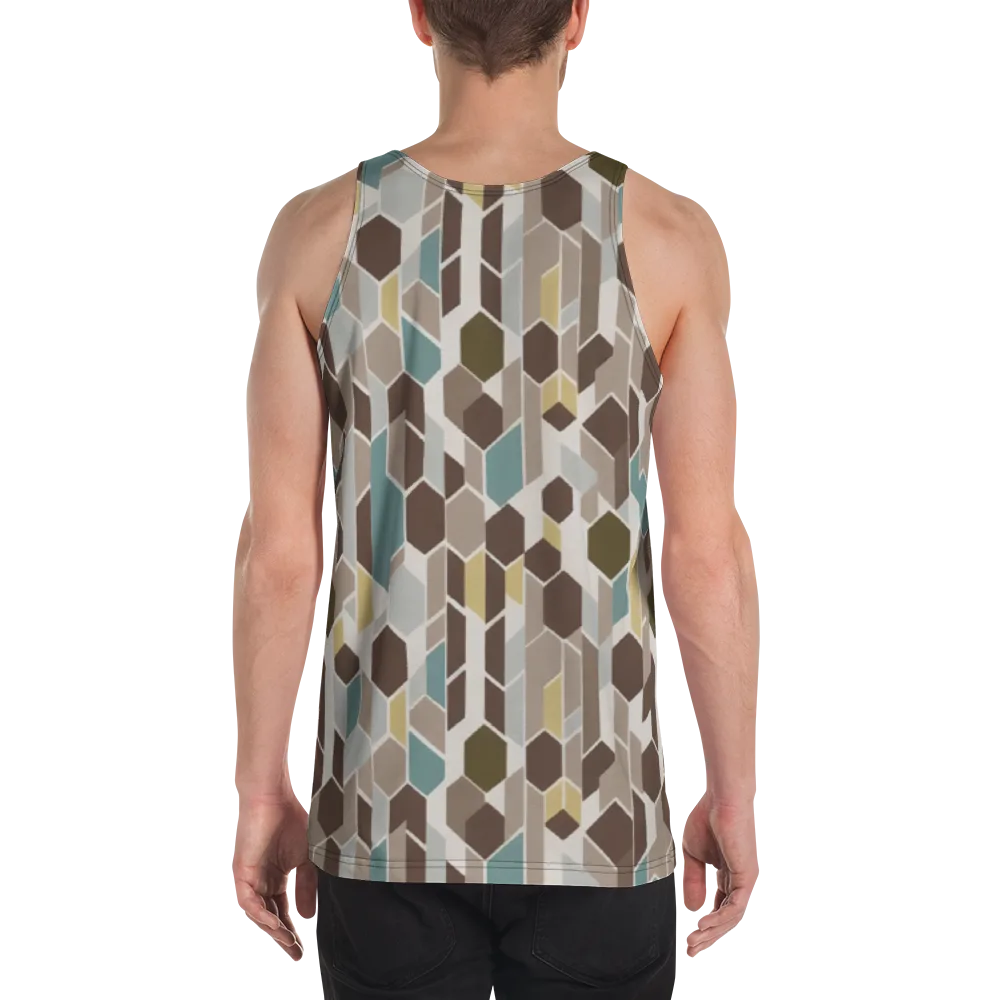 Cocoa Geometry on Men's Tank Top — Back