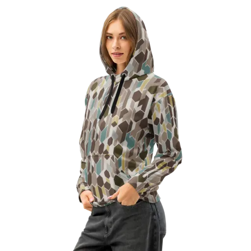 Cocoa Geometry on a Cotton Hoodie