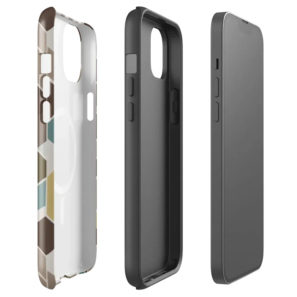 Cocoa Geometry on MagSafe Tough Case for iPhone® — Front