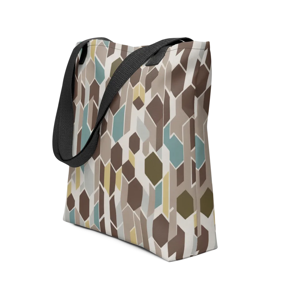 Cocoa Geometry on Tote Bag — Front