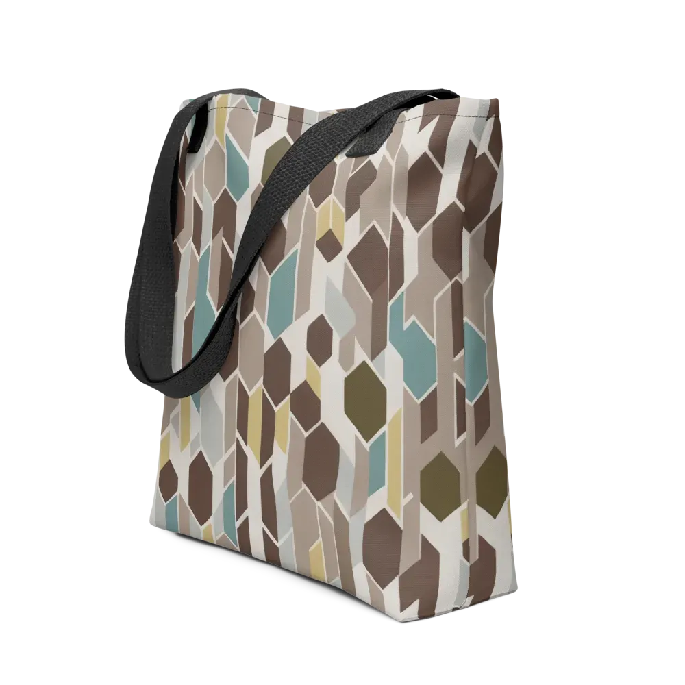 Cocoa Geometry on Tote Bag — Front