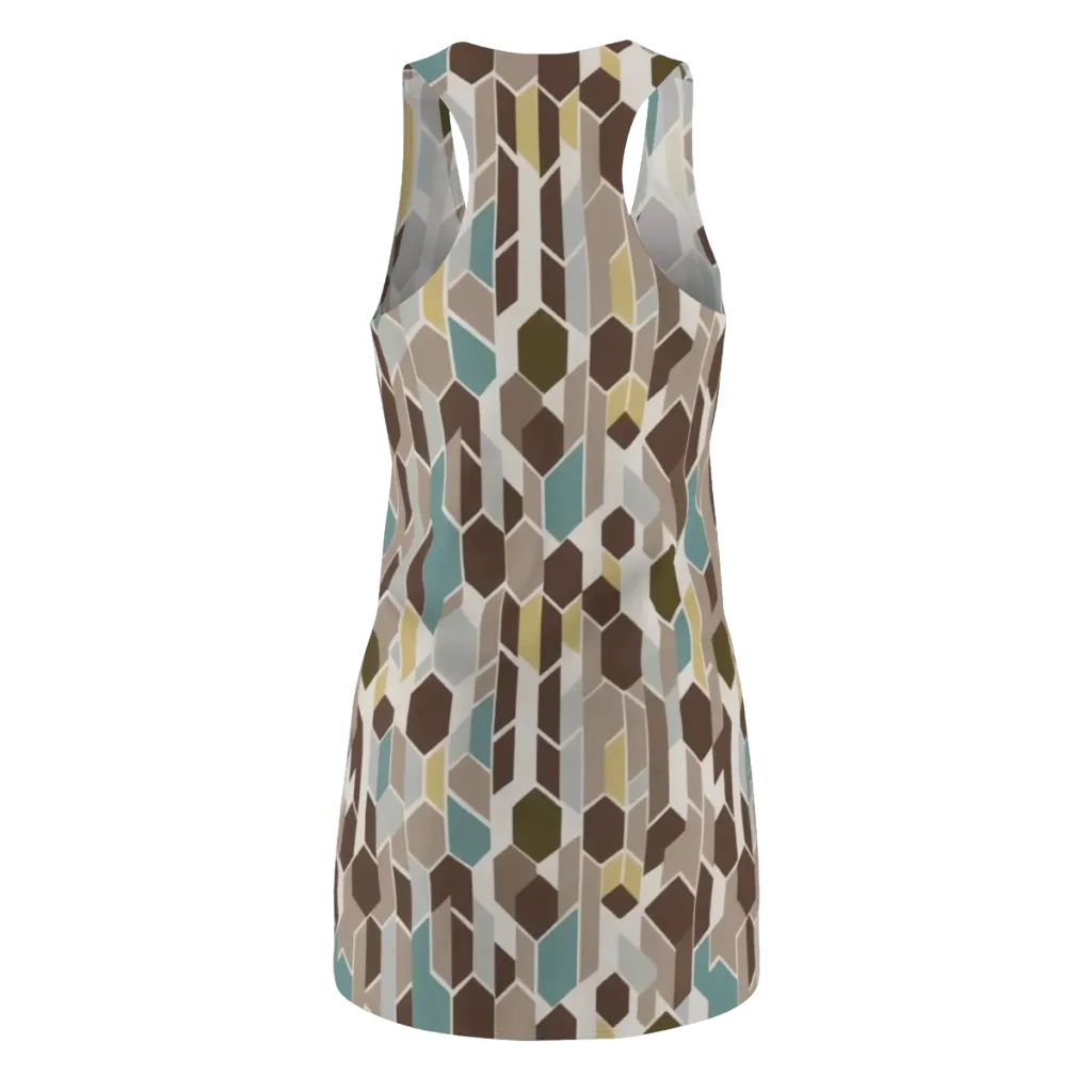 Cocoa Geometry on Racerback Dress — Back