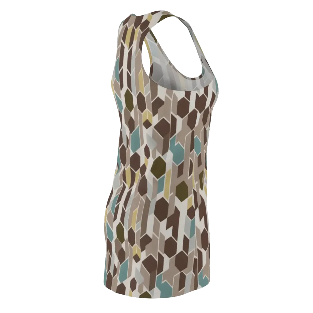 Cocoa Geometry on Racerback Dress — Back Side