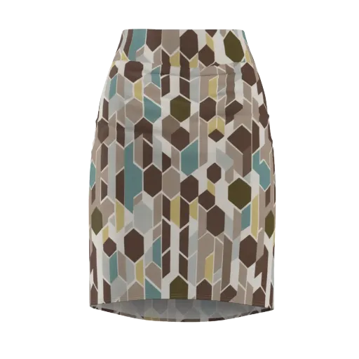 Cocoa Geometry on a Pencil Skirt