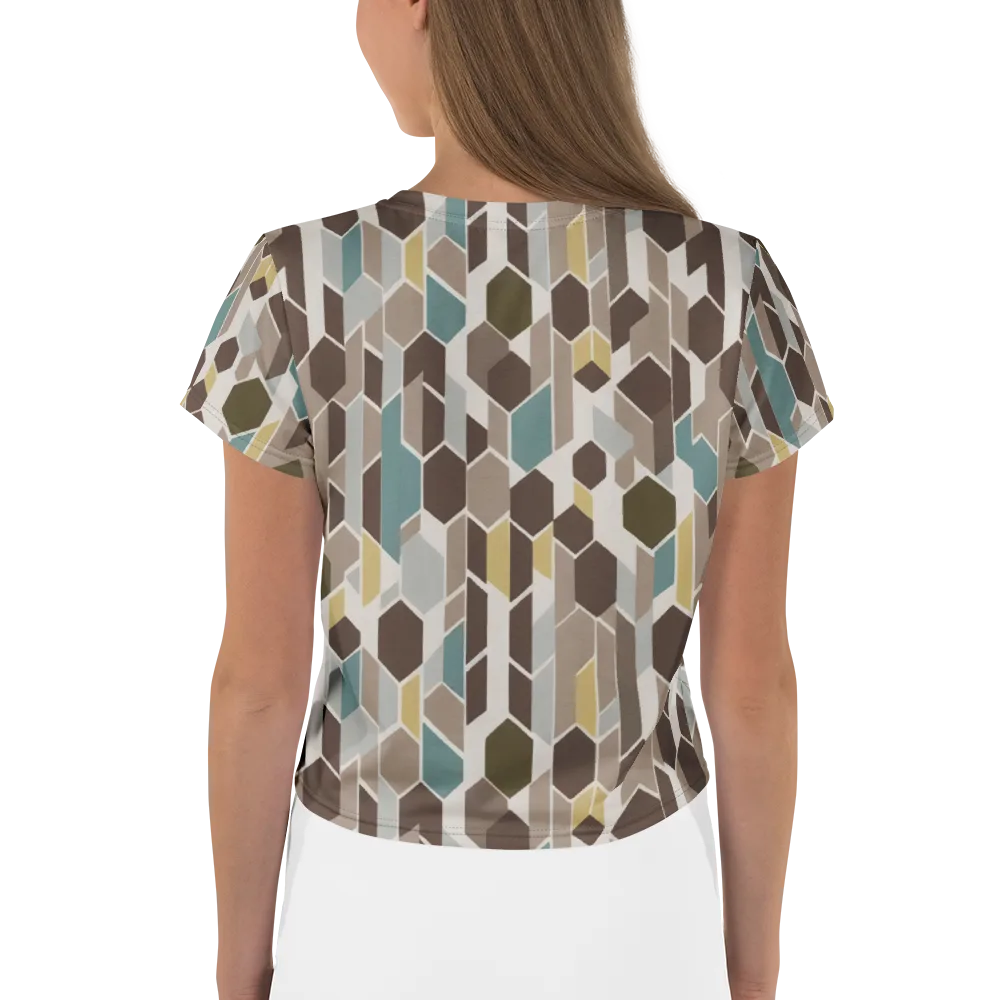 Cocoa Geometry on Crop Tee — Back