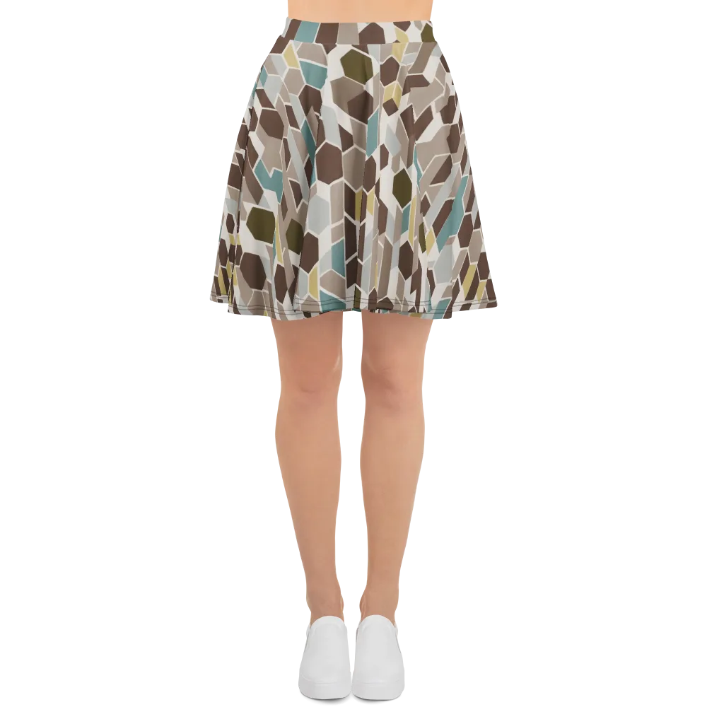Cocoa Geometry on Skater Skirt — Front