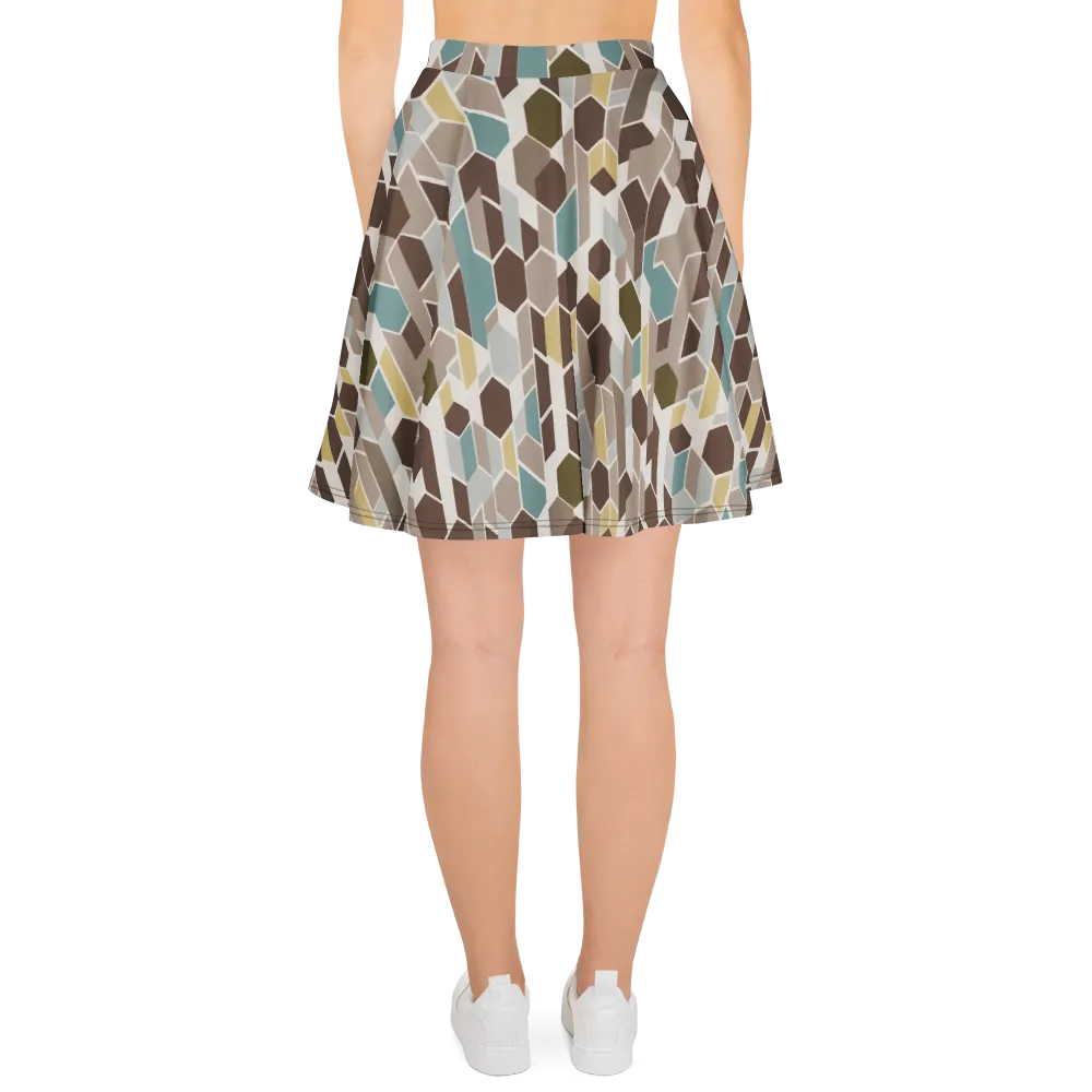 Cocoa Geometry on Skater Skirt — Back