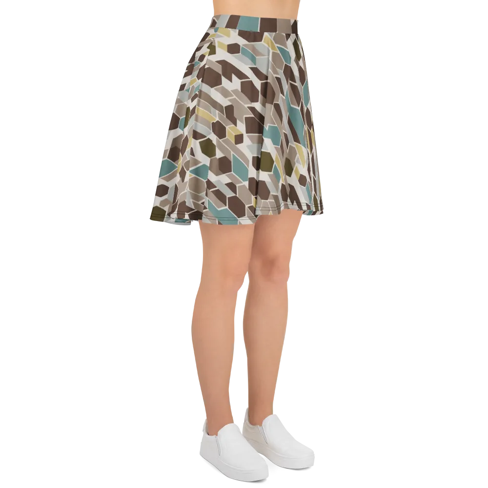 Cocoa Geometry on Skater Skirt — Right