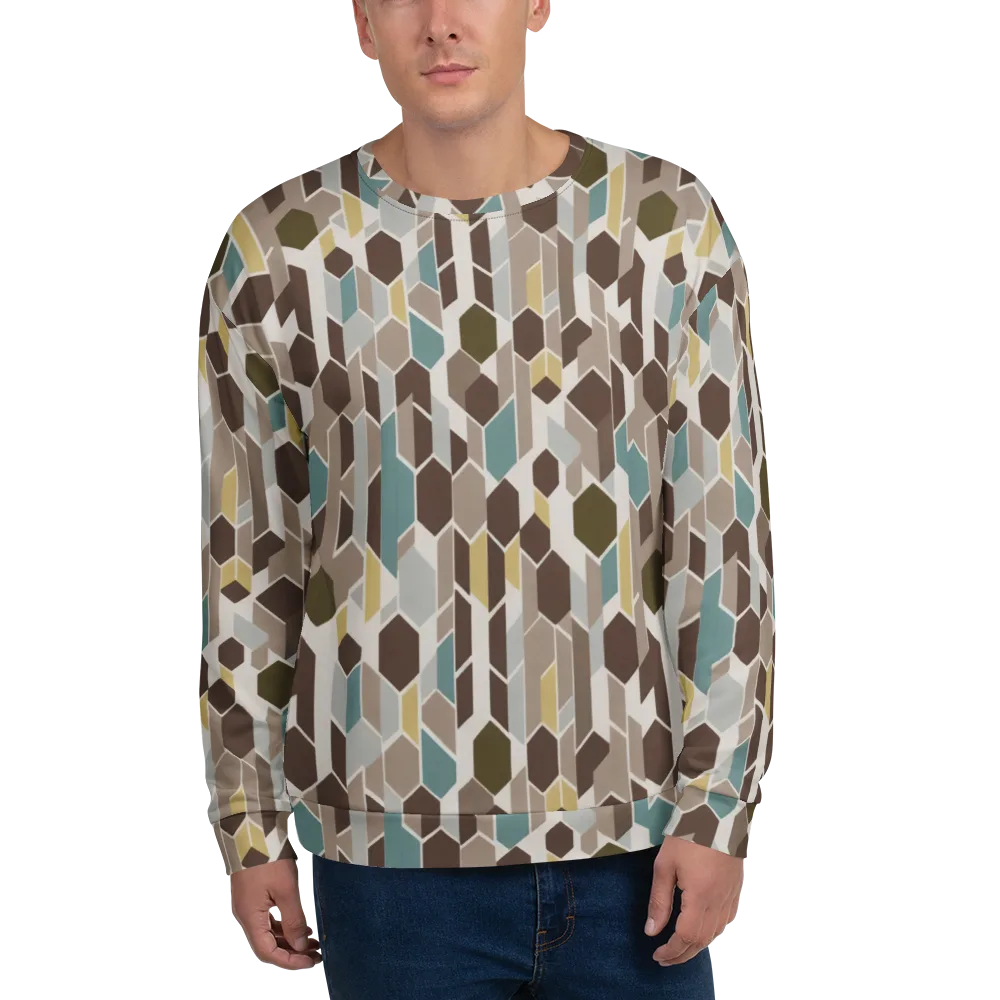 Cocoa Geometry on Sweatshirt — Front
