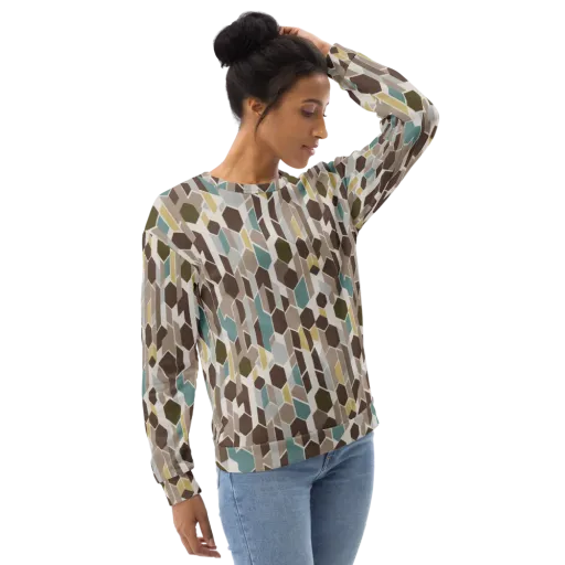 Cocoa Geometry on a Sweatshirt