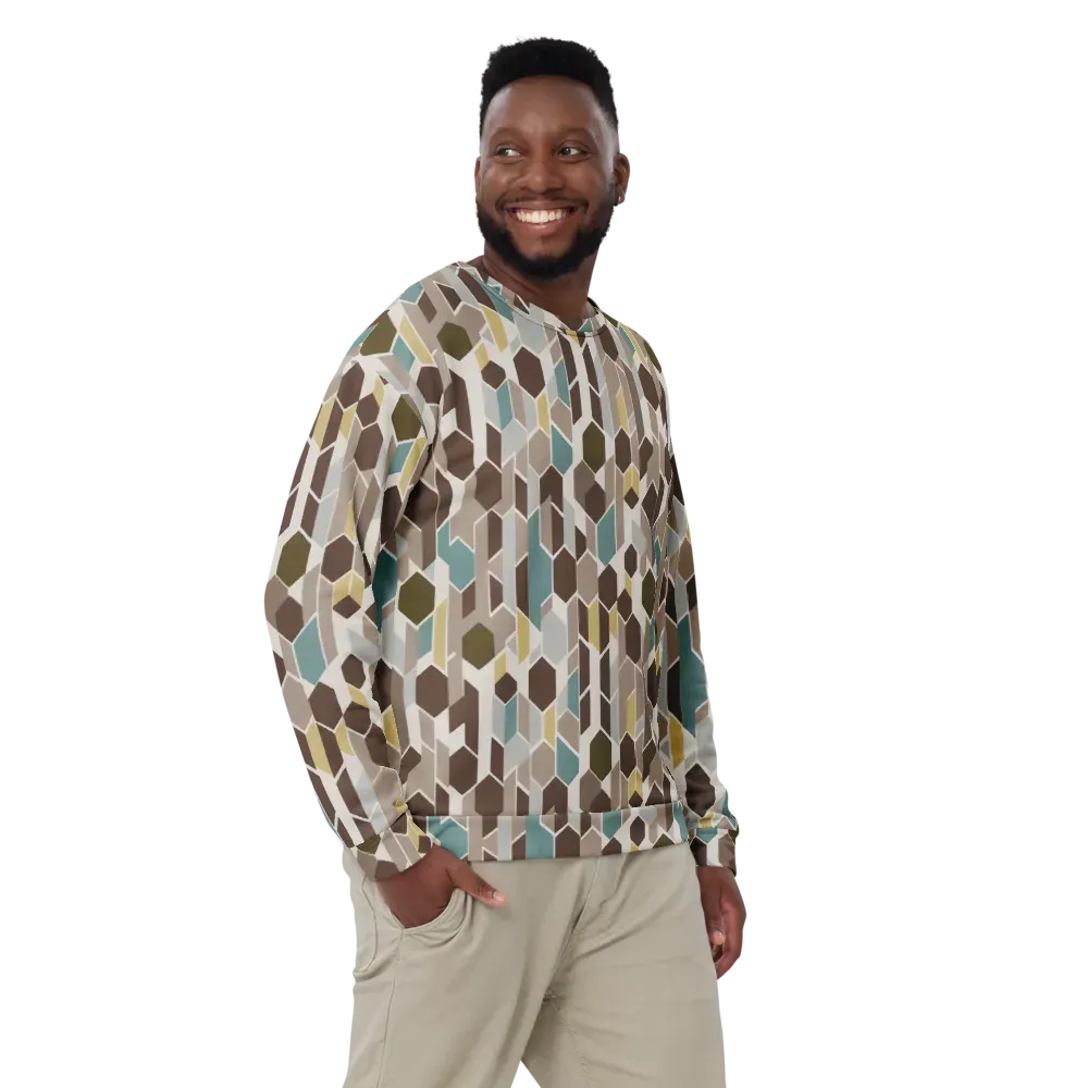 Cocoa Geometry on Sweatshirt — Front