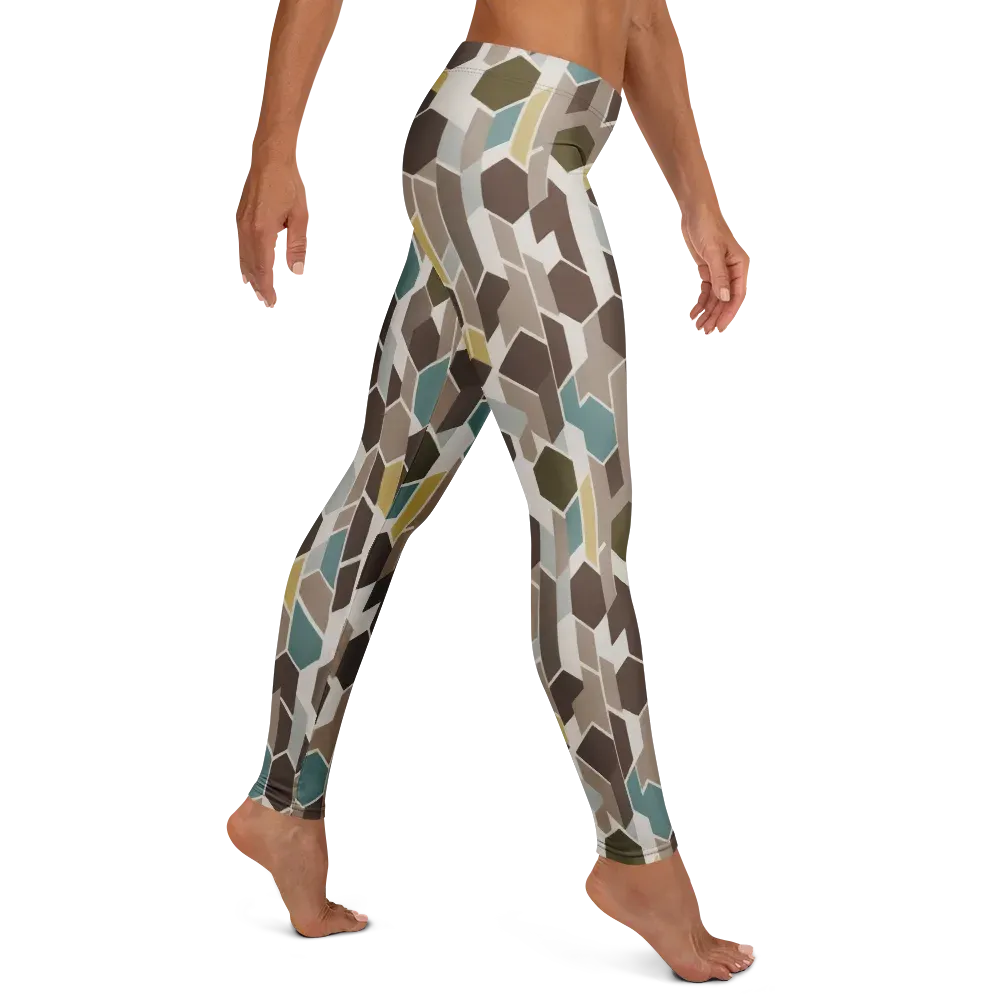 Cocoa Geometry on Leggings — Right