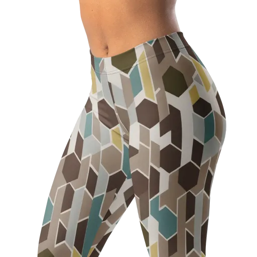 Cocoa Geometry on a Leggings