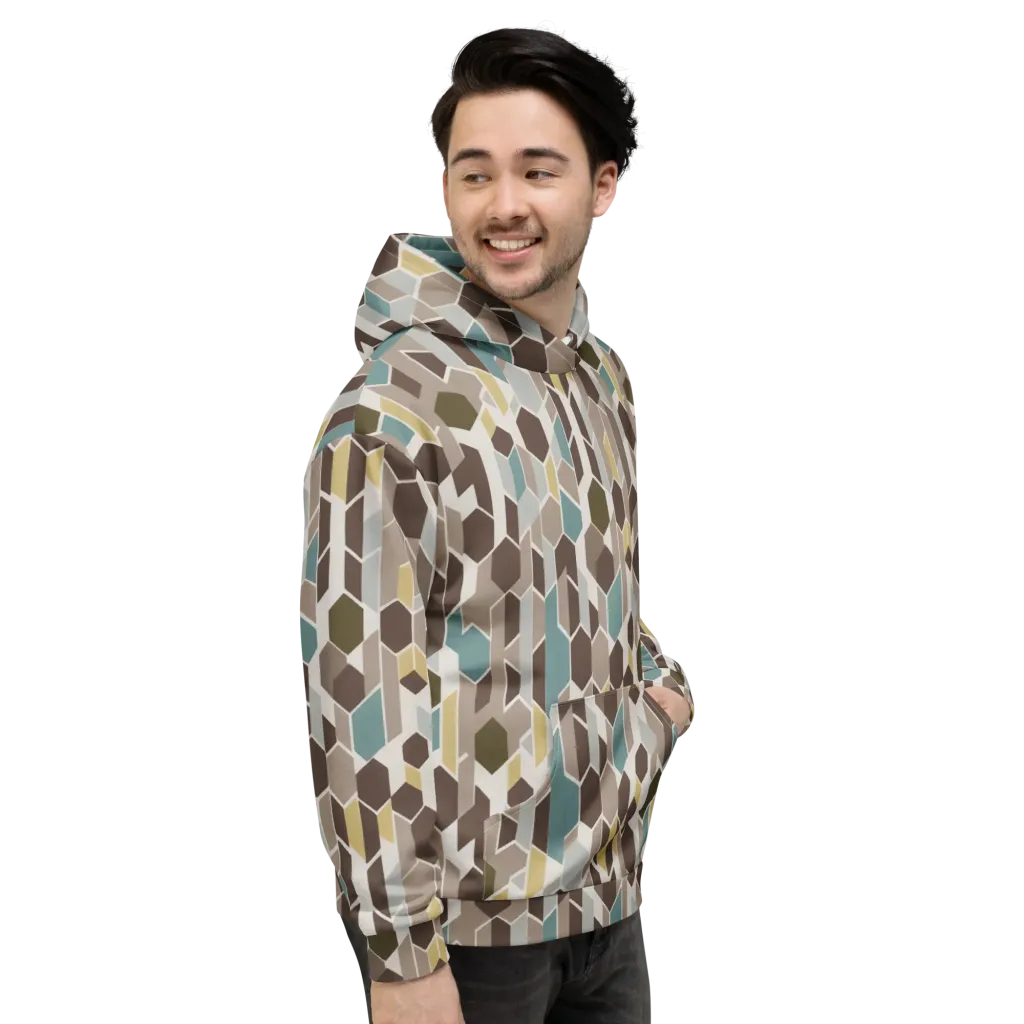 Cocoa Geometry on Hoodie — Right