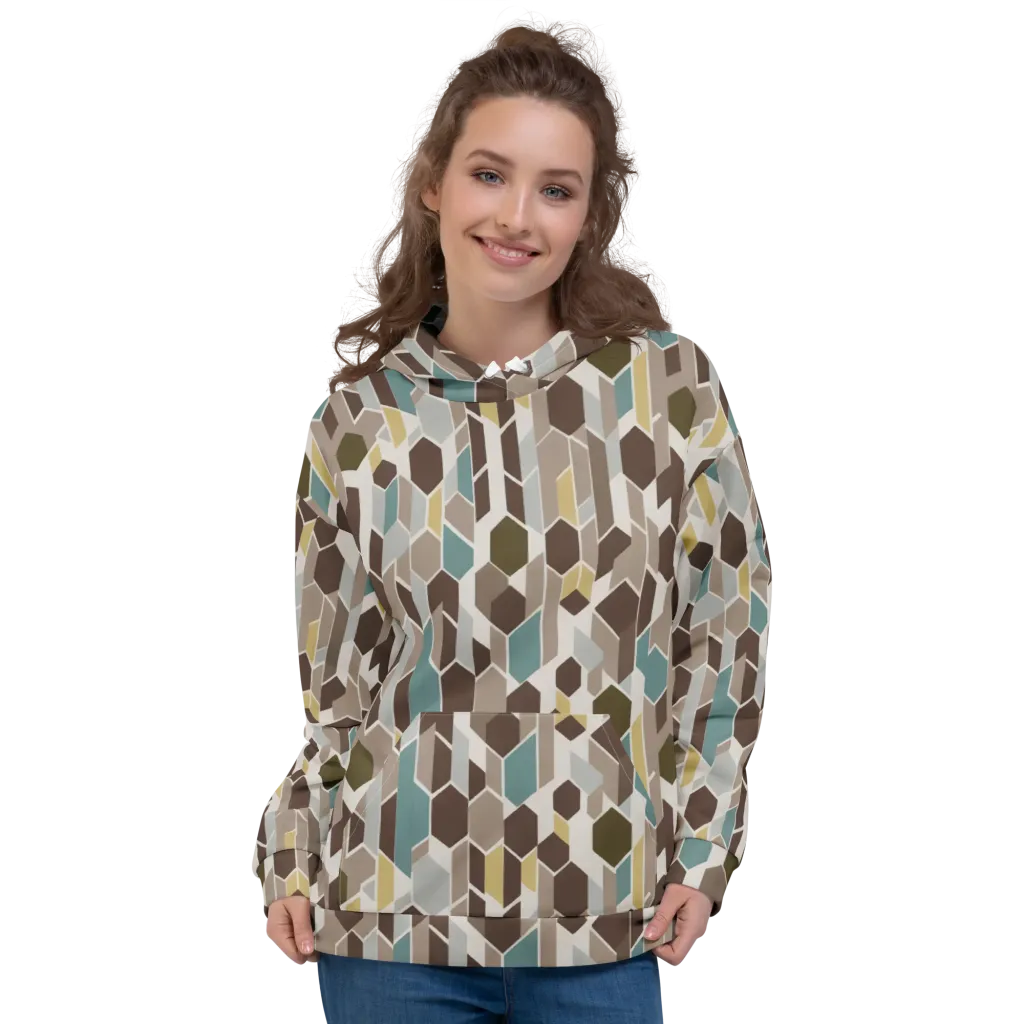 Cocoa Geometry on Hoodie — Front