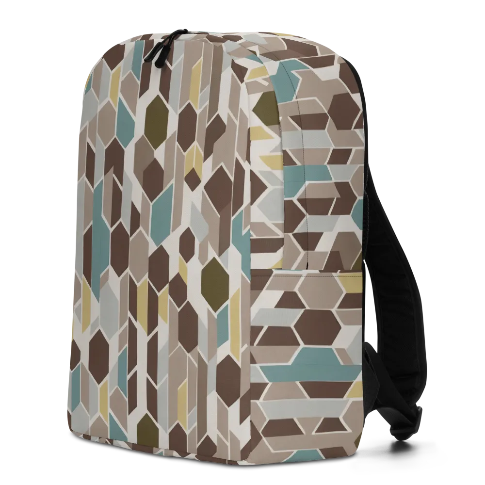 Cocoa Geometry on Minimalist Backpack — Left