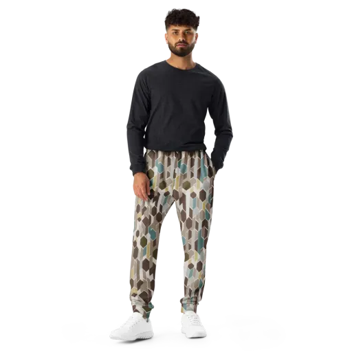 Cocoa Geometry on a Men's Joggers