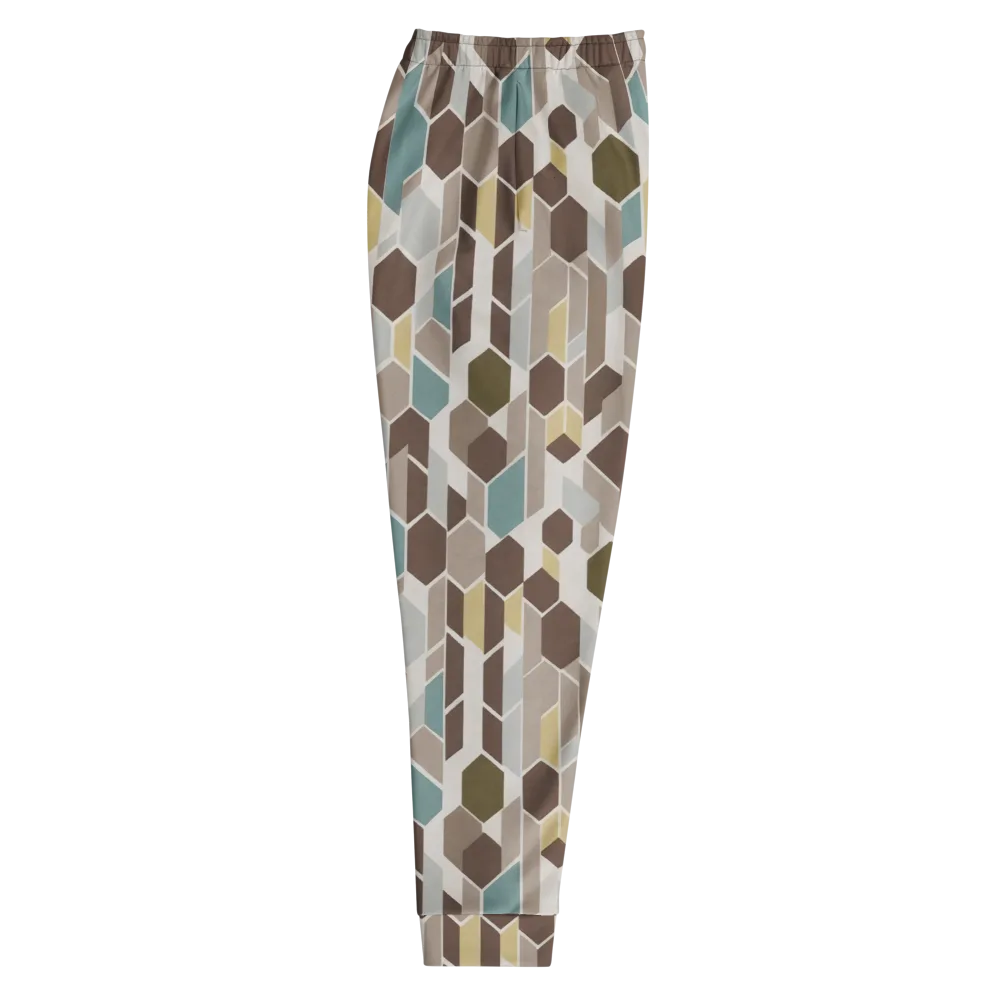 Cocoa Geometry on Men's Joggers — Right