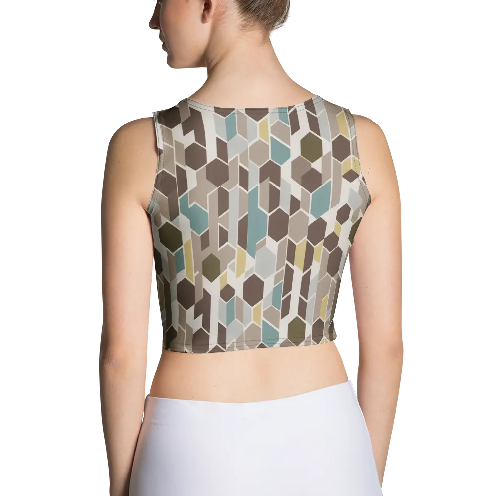Cocoa Geometry on Crop Top — Back