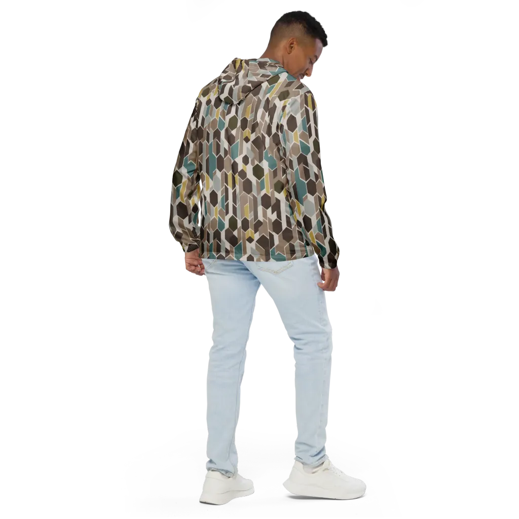 Cocoa Geometry on Men's Windbreaker — Back