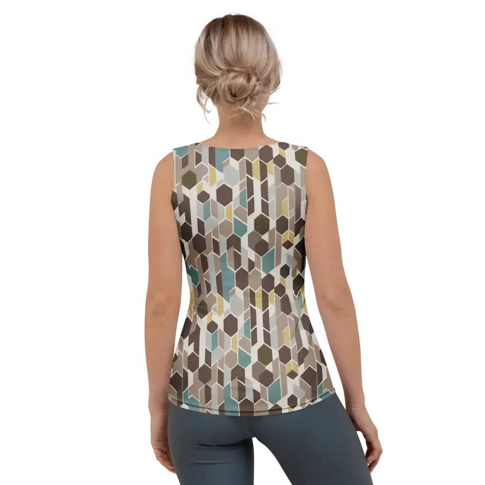 Cocoa Geometry on Women's Tank Top — Back