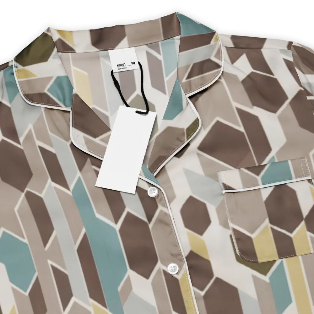 Cocoa Geometry on Women's Short Sleeve Pajama Top — Product details