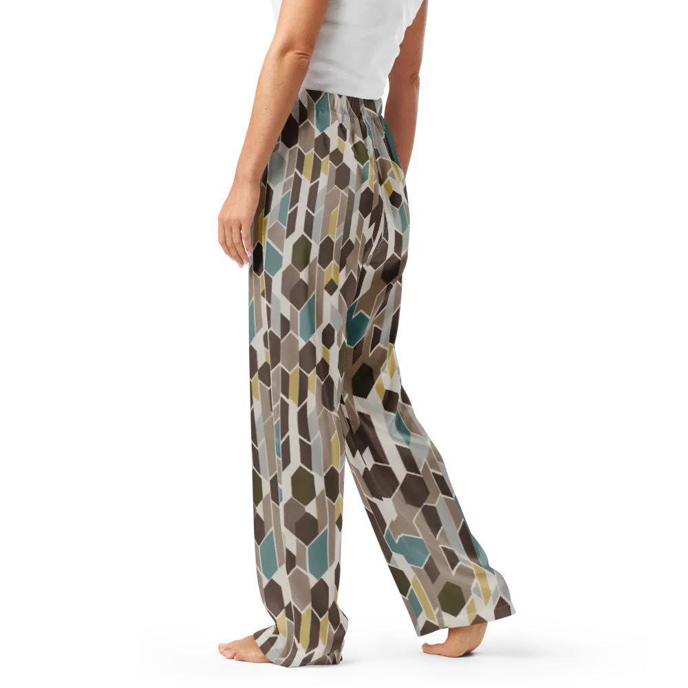 Cocoa Geometry on Women's Pajama Pants — Left