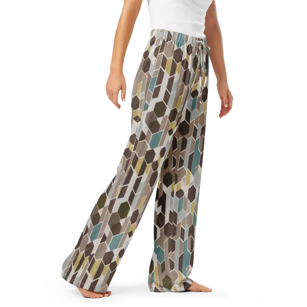 Cocoa Geometry on Women's Pajama Pants — Right Front
