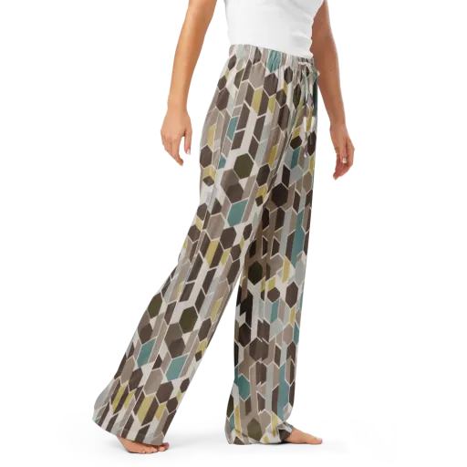 Cocoa Geometry on a Women's Pajama Pants