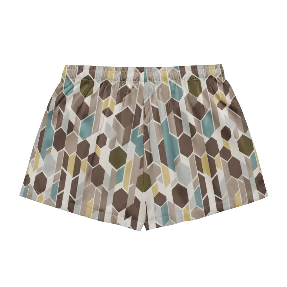 Cocoa Geometry on Women's Pajama Shorts — Back