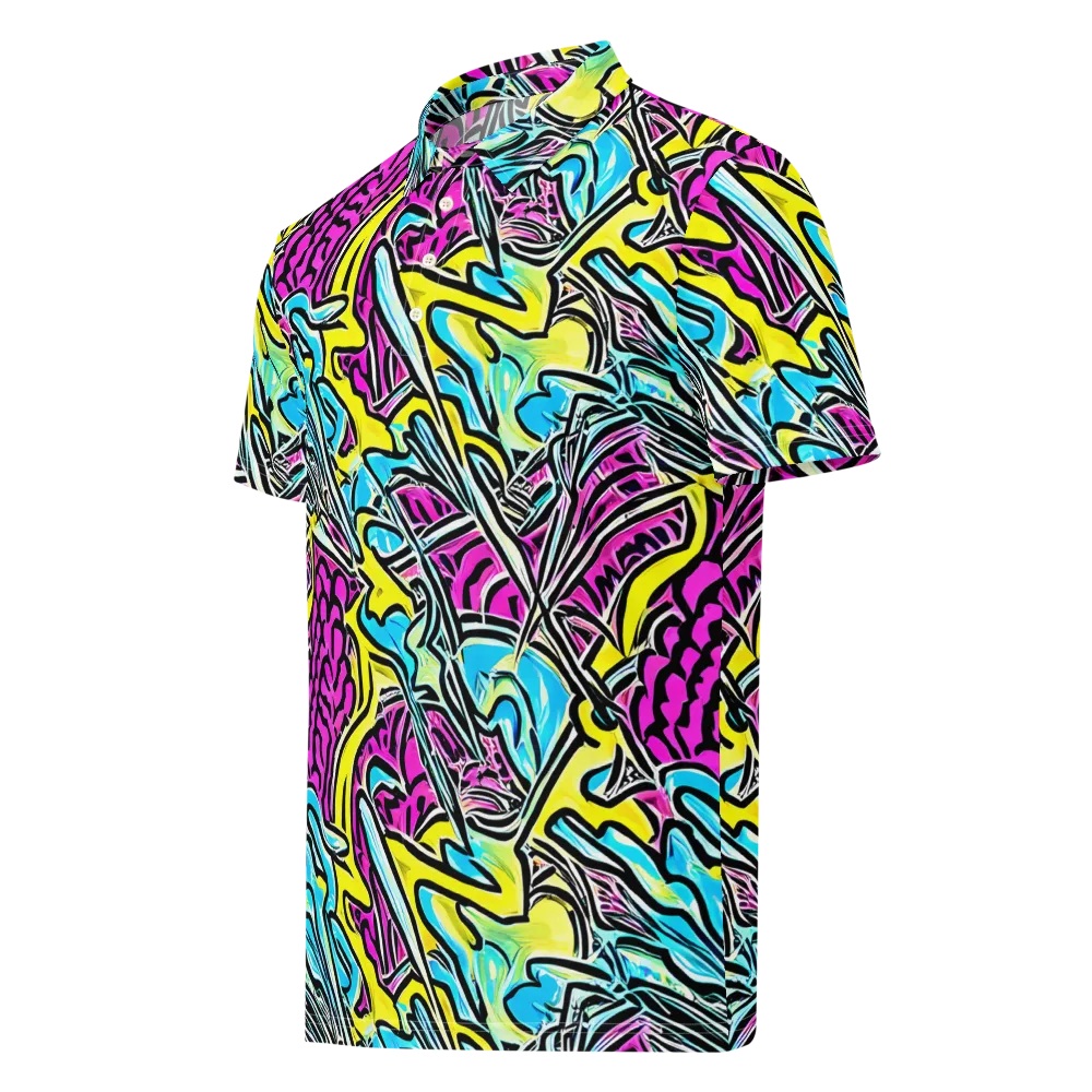 Future Safari on Men's Slim Fit Polo Shirt — Left Front