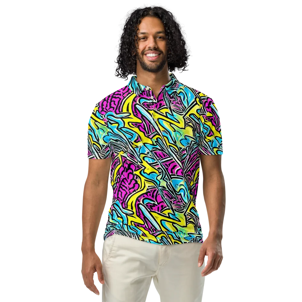 Future Safari on Men's Slim Fit Polo Shirt — Front