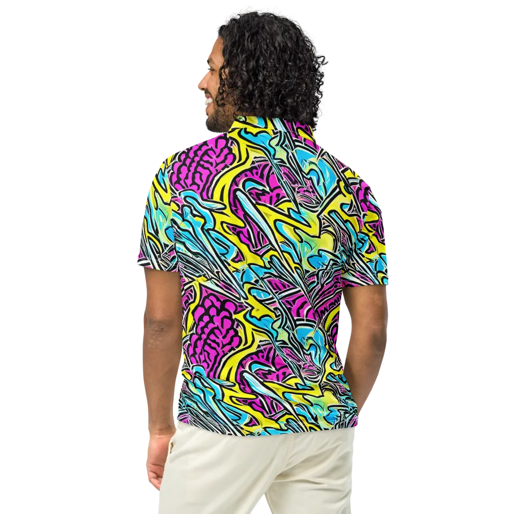 Future Safari on Men's Slim Fit Polo Shirt — Back