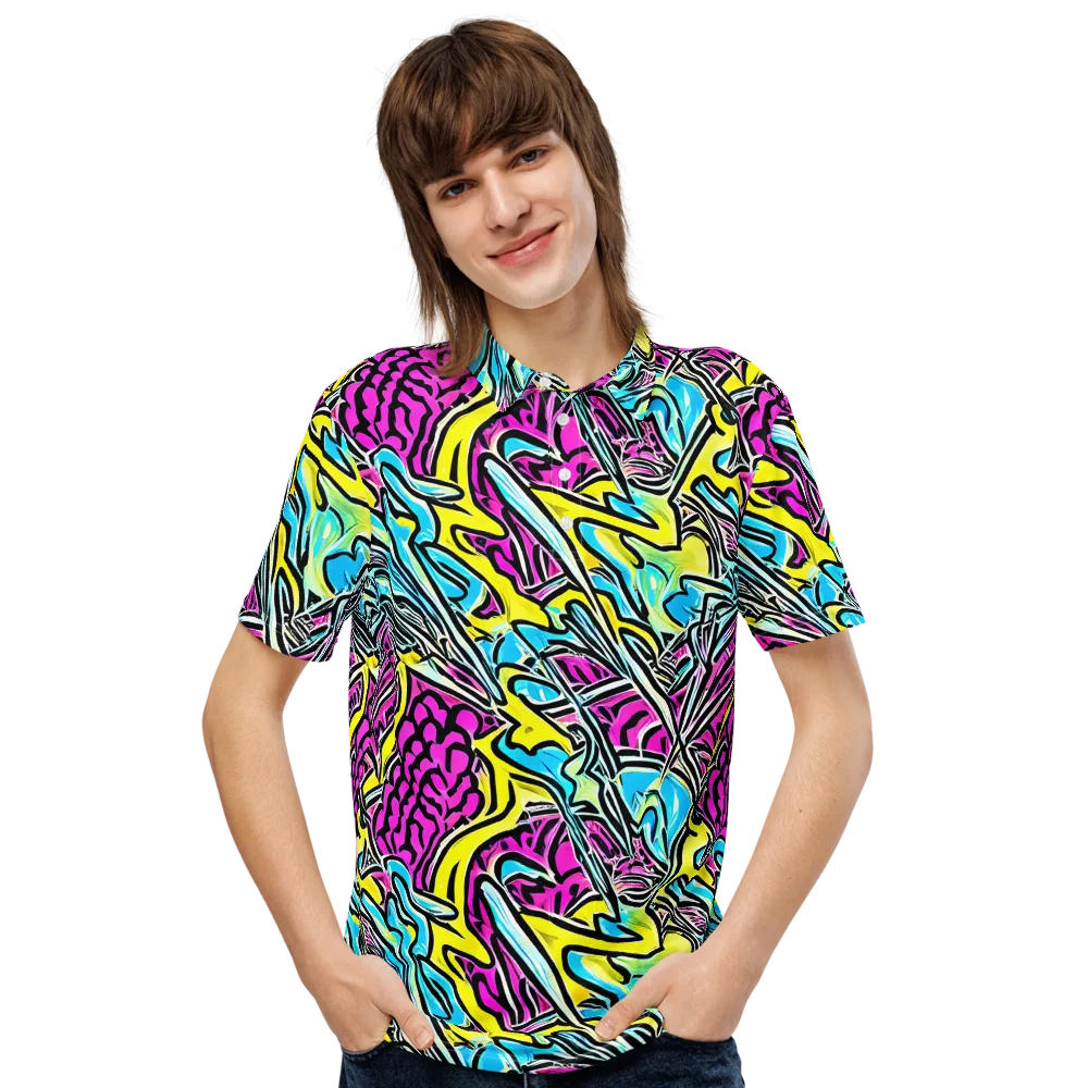 Future Safari on Men's Slim Fit Polo Shirt — Front
