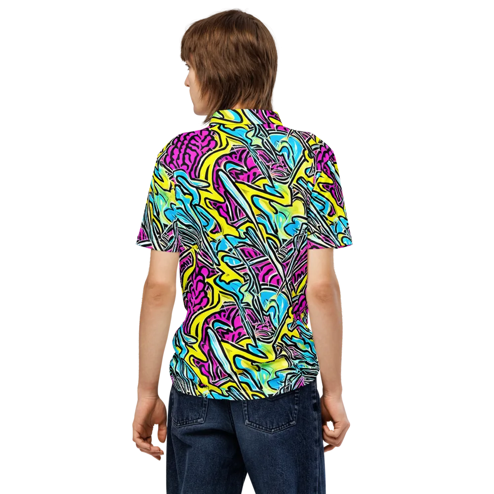Future Safari on Men's Slim Fit Polo Shirt — Back